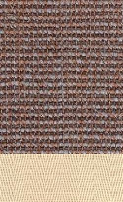 Sisal Salvador rosenholz 012 tæppe med kantbånd i natur farve 000